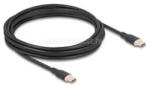 Delock USB 2.0 kábel USB Type-C dugó - dugó PD 3.0 60 W 4 m fekete Szilikon (DL81240) (DL81240)