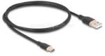 Delock USB 2.0 kábel USB A-típusú dugó - USB Type-C dugó 1 m fekete Szilikon (DL81226) (DL81226)