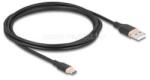 Delock USB 2.0 kábel USB A-típusú dugó - USB Type-C dugó 2, 5 m fekete Szilikon (DL81227) (DL81227)