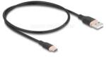 Delock USB 2.0 kábel USB A-típusú dugó - USB Type-C dugó 0, 5 m fekete Szilikon (DL81225) (DL81225)