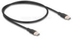 Delock USB 2.0 kábel USB Type-C dugó - dugó PD 3.0 60 W 0, 5 m fekete Szilikon (DL81237) (DL81237)