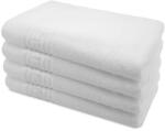 H Hotel Supplier 4db Greek Hotel Szállító testtörlő készlet, 80x180 cm, 100% pamut 550 GSM, fehér