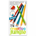 SaKOTA Creative Jungle 12 darabos háromszögletes hajlékony színes ceruza (ABA2036) - aqua