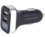 CARMOTION Töltő 2x Usb, 2.1A, 12/24V szivargyújtó aljzathoz, voltmérővel (58709)