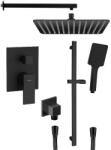 SAPHO CUBEMIX 2-irányú falba süllyesztett zuhanycsaptelep szett, matt fekete CM042B-02 (CM042B-02)