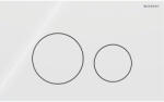 Geberit Sigma40 Round működtetőlap 2 mennyiséges öblítéshez, fehér üveg 115.628. SI. 1 (115.628.SI.1)