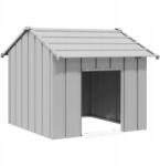 vidaXL Kutyaház kutyafekhely tetővel, 85x107x81 cm, galvanizált acél (4100914)
