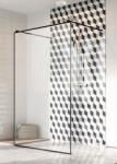 Radaway Modo New Black I 150 Frame Walk-in fekete zuhanyfal 388154-54-58 (388154-54-58)