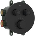 SAPHO SMARTSELECT 2-irányú falba süllyesztett termosztátos zuhanycsaptelep, matt fekete RP032B (RP032B)
