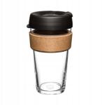 KeepCup Thermo bögre KeepCup fedéllel Brew Cork Black fekete 454 ml (BCBLA16)