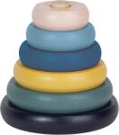 Petite&Mars Orbit Wood of Mars Montessori torony fajáték, Cosmic Blue