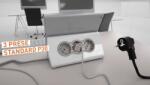 Legrand Grup de prize pentru birou echipare 3 prize shuko + 2 USB (S3713DBU)