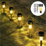  10 db-os Napelemes kerti LED lámpa, 37 cm, fekete (23859)