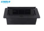 LIVOLO Carcasa prize incorporabile birou, 6M, Neagra (VL-SHS013-B)