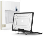 Tech-Protect MacBook Air 13" M2 / M3 / M4 (2023-2025) Tok - Tech-Protect SmartShell Pro - Átlátszó-Fekete (WR-192697)