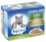 PreVital Vitalbox Steril - Csirke & Máj Szószban, Macskáknak (12×100 g)