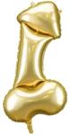 PartyDeco Fólia lufi - arany pénisz 46 x 88 cm