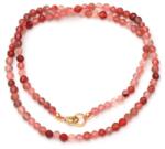  Colier din Andezin - Tibet Sunstone Natural Rotund Fatetat 4x4 mm - Cristalul Stralucirii Divine - Accesorii de Gold Filled