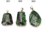  Pandantiv Rubin in Zoisit Druzy Natural 28-38 x 18-21 x 6-8 mm - Cristalul Armoniei si Luminarii Interioare - Argint 925 - 1 Buc