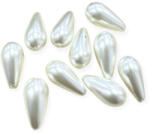  Csepp alakú teklagyöngy 16x8 cm, 10 db/cs - ekrü