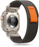 Tech-Protect TP1925 Tech-Protect Nylon Apple Watch 4 / 5 / 6 / 7 / 8 / 9 / SE / ULTRA 1 / 2 (42/44/45/49mm) óraszíj, fekete-narancs (TP1925) (TP1925)