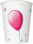 Javoli Happy Birthday Cake with Balloons papír pohár 8 db-os 250 ml (PKK046795)