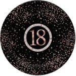 Javoli Happy Birthday 18 Rose Gold papírtányér 8 db-os 18 cm (PKK760555)