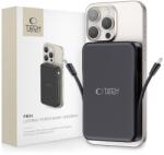 Tech-Protect LifeMag PB31 MagSafe Powerbank - 10000mAh 15W USB-C + USB-A + Beépített USB-C + Lightning Kábel - Fekete (WR-172434) (WR-172434)