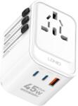LDNIO Adaptor priza international GaN LDNIO Z8, 1XUSB, 2XUSB-C, Incarcare rapida, 45W (Z8) - rovo
