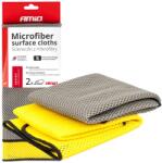 AMiO Set 2 bucati Lavete, Microfibra Profesionale pentru Curatare Suprafete, 40x40cm, 280g m 2 (03977) - dauto