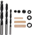 BGS technic Set burghie si dibluri pentru lemn, dimensiuni 6 - 10 mm, 43 piese, BGS DIY 50405 (B-50405) Burghiu