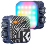 K&F Concept RGB LED lámpa, 2500-9900K, CRI 96+, 2000mAh, 21 fényeffekt, kék
