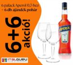 Aperol 0, 7*6 db (1 karton) 11% + 6 db (1 karton) pohár (6 * 0, 7 L)