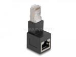 Delock RJ45 apa - RJ45 anya adapter Cat. 6A 90 fokos szögben lefelé hajlítva (DL87862) (DL87862)