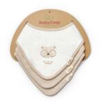 BabyCosy Set de 3 bavete pentru nou nascut, 100% bumbac organic, TeddyBear, BabyCosy (BC-CSY8128) - evelise Bavata