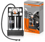 OSRAM Tyreinflate 20 Essential kéttartályos lábpumpa gyors és hatékony felfújáshoz, analóg nyomásmérővel, adapterkészlettel és gumírozott talppal, OFP20ESN (OFP20ESN)