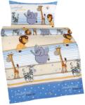 BellaTEX 80/036 AGÁTA krepp gyerek ágyneműhuzat, szafari, kék, 90×135 + 45×60 cm (12951)