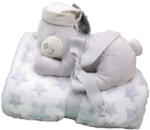 Gamberritos takaró - wellsoft 80x110cm plüss játékkal maci szürke 10162 - babycenter-sopron