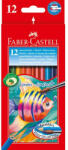 Faber-Castell Creioane Colorate Acuarela FABER-CASTELL FC114413, 12 Buc + pensula (FC114413)