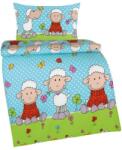 BellaTEX 80/050 AGÁTA krepp gyerek ágyneműhuzat, bárány, kék, 90×135 + 45×60 cm (12953)