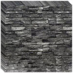  200 darabos készlet Öntapadós 3D tapéta 3D, kívülről puha hab, modern design, bármilyen térbe illeszkedik, vízálló, méret 70x77, Macvi®, mintázat Brick Stone szürke (200xTapet-23)