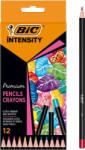 BIC Creioane colorate din lemn, mina ultra-rezistenta, 12 culori/set, BIC Intensity Premium 9518441