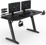  Gamer asztal SENSE7 Nomad Basic, 140×60 cm fekete