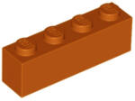 LEGO® Alkatrészek (Pick a Brick) Sötét narancs 1X1X4 Elem 6223040 (6223040)