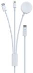 DEVIA töltőkábel 3in1 (Type-C - lightning/Type-C, Apple Watch töltő, 7.5W, wireless, 120cm) FEHÉR EA520_W (EA520_W)