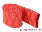 DeLock Zsugorcső X-mintás nem csúszós 1 m x 30 mm piros