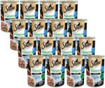 Sheba SHEBA konzervdoboz 24x400 g Nature's Collection - nedves teljes értékű eledel felnőtt macskáknak, fehér hallal és májjal, sárgarépa körettel, terrinben