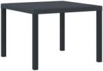 vidaXL Градинска маса Антрацит 100 x 100 x 73 см полиратан (871680)