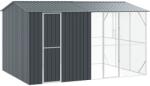 vidaXL Клетка за птици със съхранение Антрацит 430 x 310 x 247 см (3325162)
