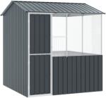 vidaXL Клетка за птици със съхранение Антрацит 215 x 209 x 230 см (3325170)